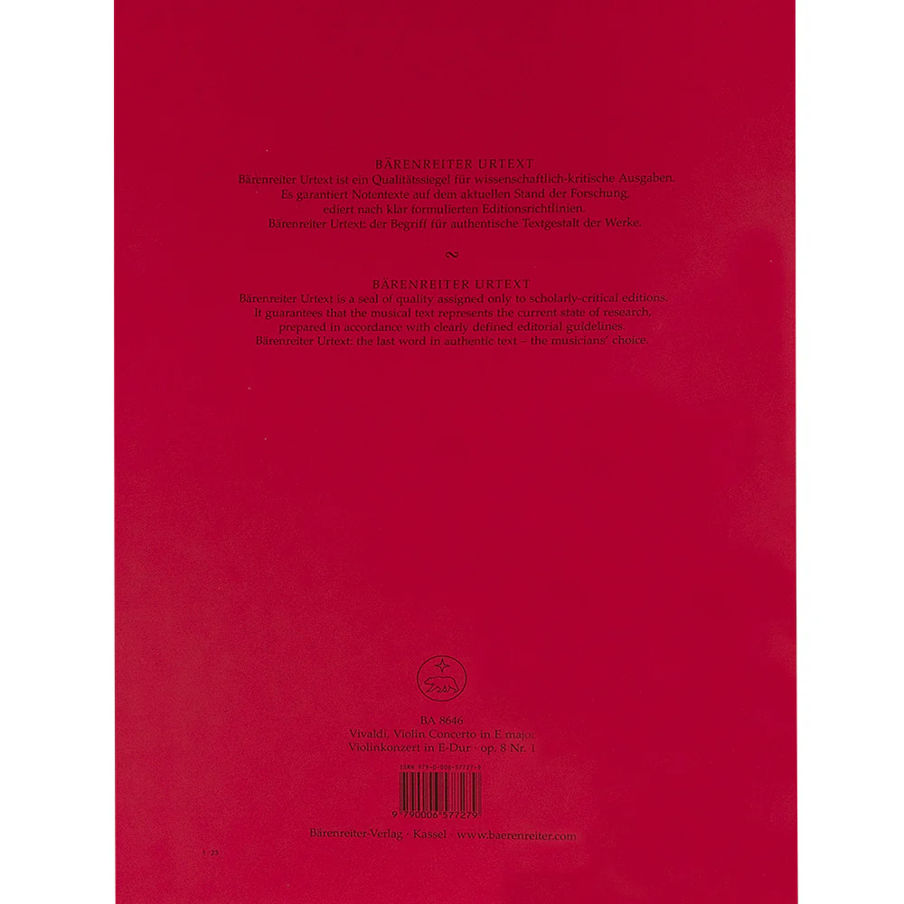 Vivaldi, Antonio - Concerto for Violin and Piano E major op. 8, No. 1 "Spring" - Image 3