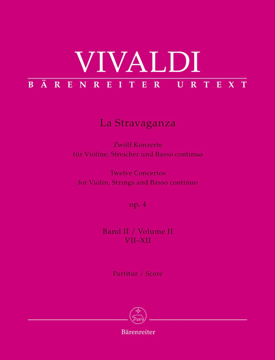 Vivaldi, Antonio - La Stravaganza Vol 2, 7-12 - Op 4 - for Violin and Piano - Barenreiter URTEXT