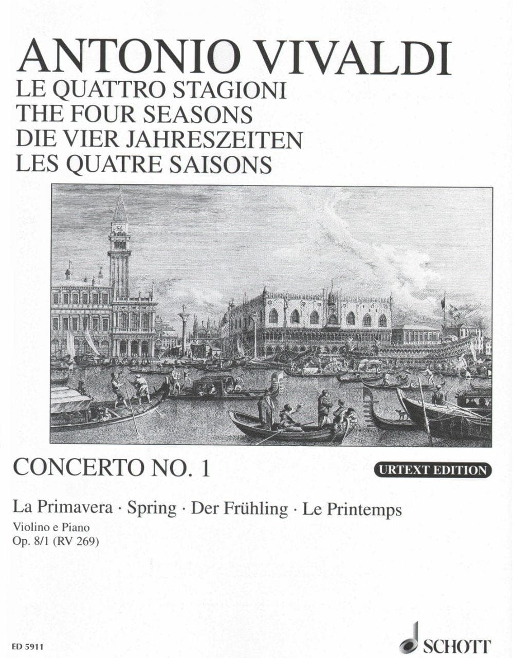 Vivaldi, Antonio - Spring 4 Seasons E Major RV 269 For Violin and Piano URTEXT Published by Schott Music - Image 2
