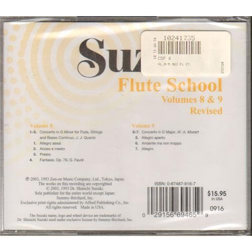 Suzuki Flute School CD, Volumes 8 and 9 - Image 2
