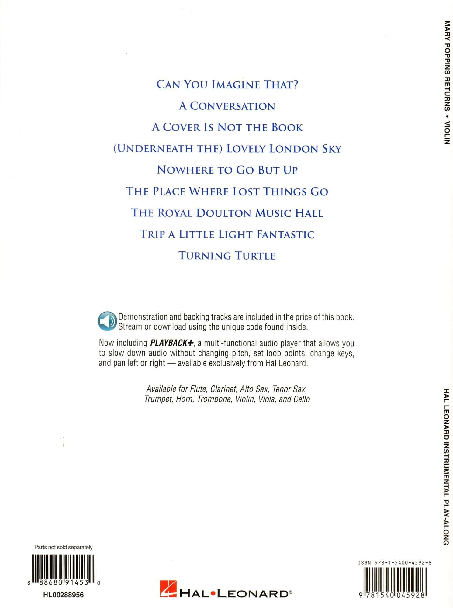 Mary Poppins Returns - for Violin with Audio Accompaniment - Hal Leonard Instrumental Play-Along - Image 3
