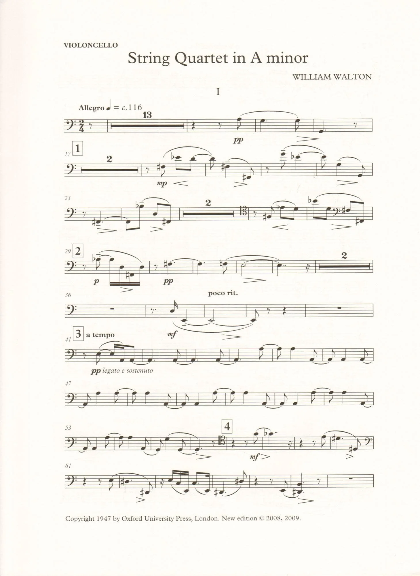 Walton, William - String Quartet in A Minor - Revised Edition by Hugh MacDonald - Oxford University Press - Image 6