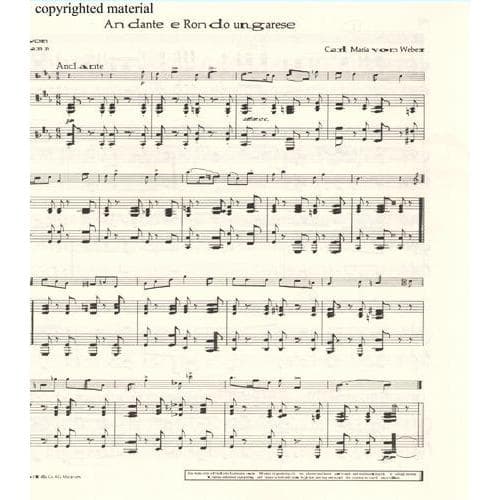 Weber - Andante and Rondo Ongarese, Op 35 For Viola and Piano Published by Schott Music - Image 2