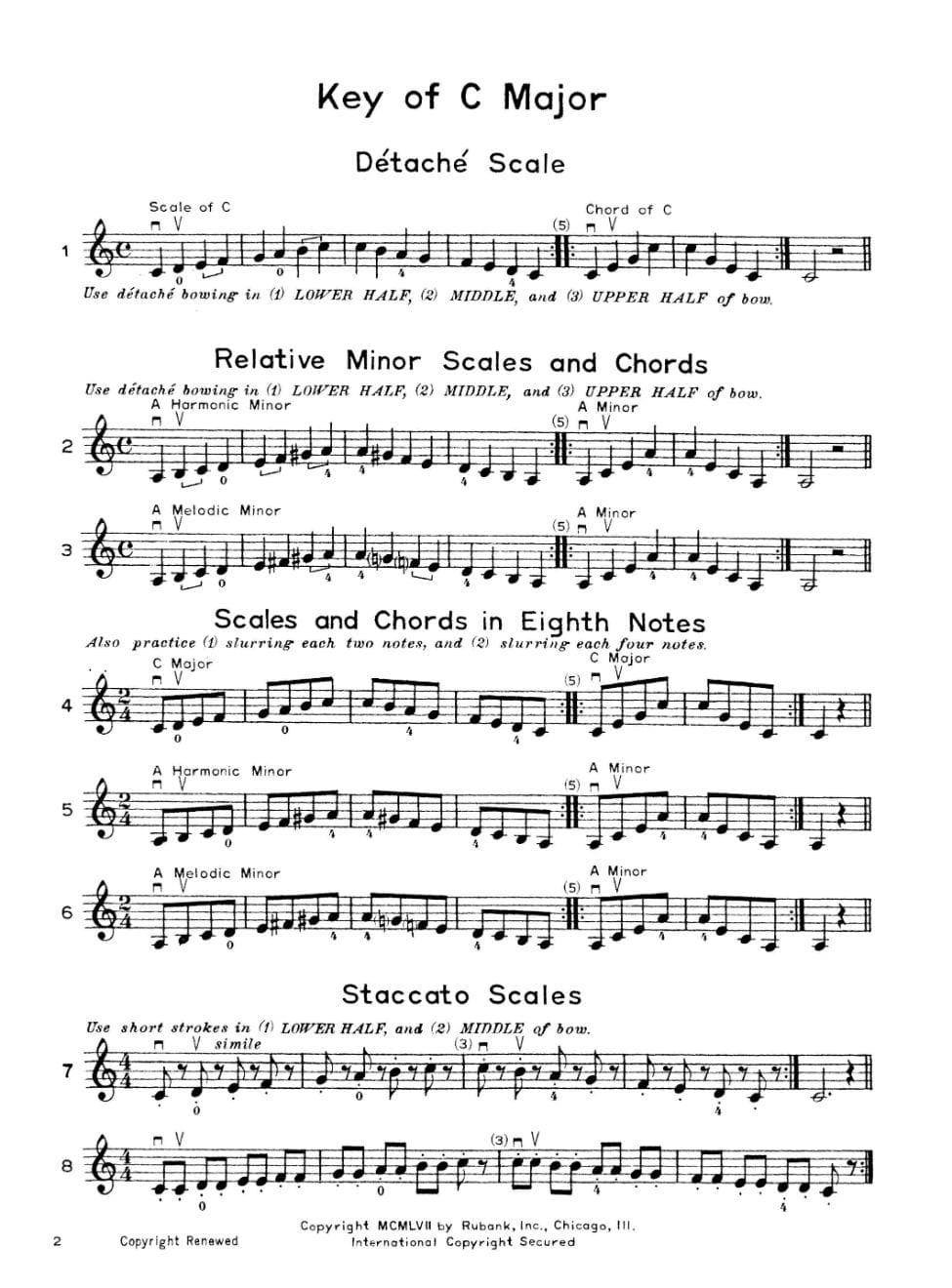 Whistler/Hummel - Intermediate Scales & Bowings, for Violin Published by Rubank Publications - Image 3