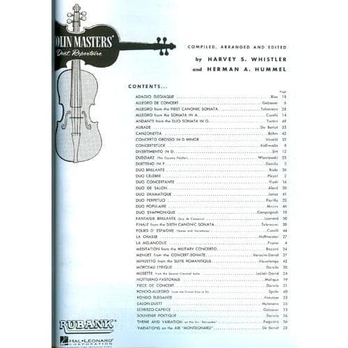 Whistler - Violin Master's Duet Repertoire Published by Rubank Publications - Image 2