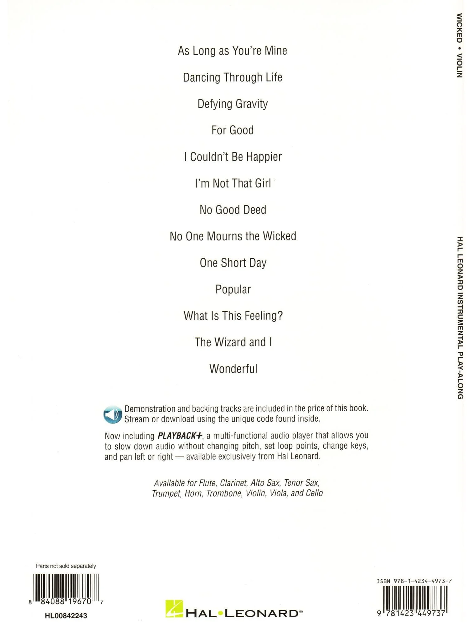 Wicked - 13 Songs from the Musical - for Violin with Audio Accompaniment - Hal Leonard Instrumental Play-Along - Image 4