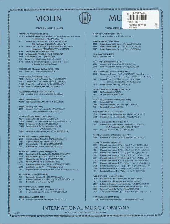 Wieniawski, Henryk - Polonaise Brillante Op 21 - for Violin and Piano - edited by Francescatti - International Music Company - Image 3