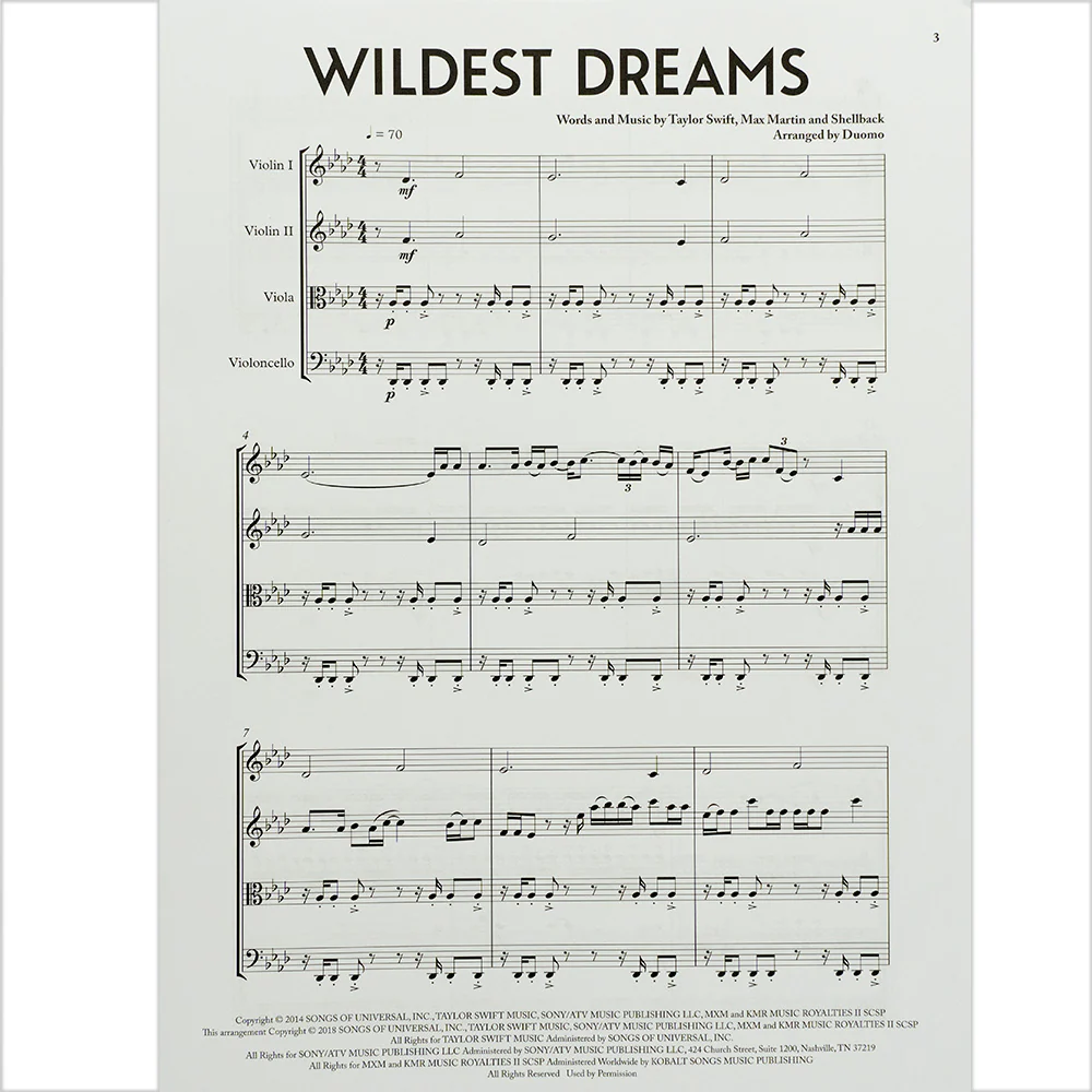 Wildest Dreams - Taylor Swift for String Quartet - Image 2