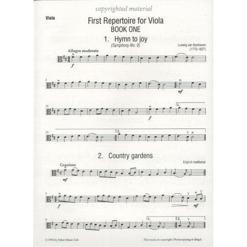 Wilkinson/Hart - First Repertoire For Viola, Book 1 Published by Faber Music - Image 3