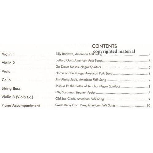 Folk Songs of the USA Bass Part by William Starr - Image 2