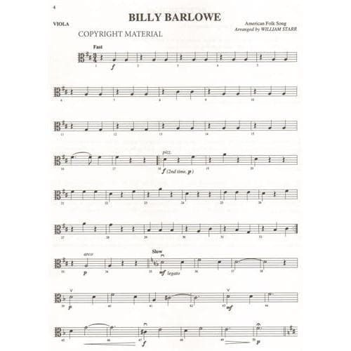 Folk Songs of the USA Viola Part by William Starr - Image 3