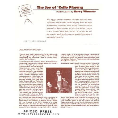 Wimmer The Joy of Cello Playing - Master Lesson 4. Published by Arioso Press. - Image 5