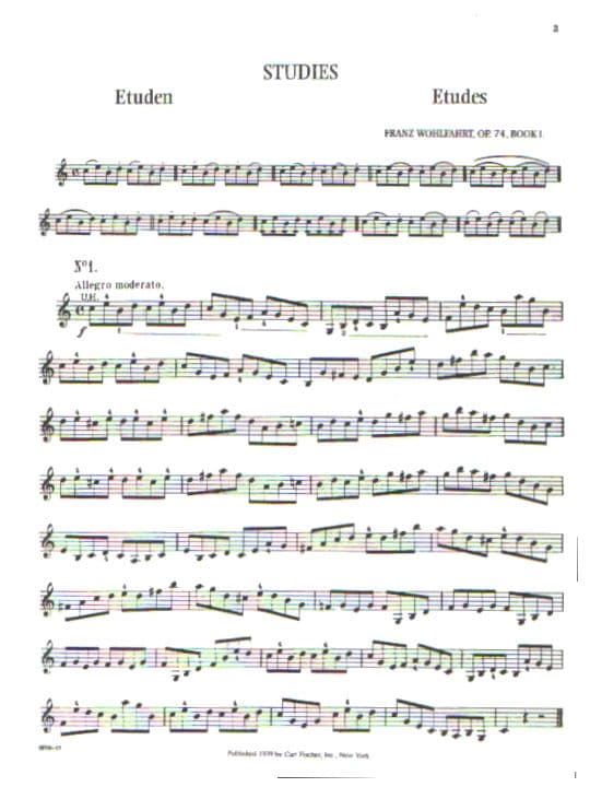 Wohlfahrt, Franz - 50 Easy Melodious Studies, Op 74, Book 1 - Violin solo - Carl Fischer Edition - Image 2