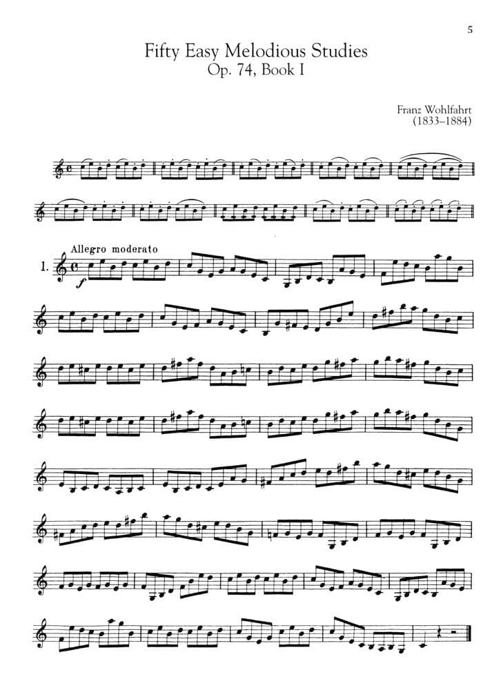 Wohlfahrt, Franz -50 Easy Melodious Studies for the Violin, Op 74, Books 1 and 2 - G Schirmer - Image 3