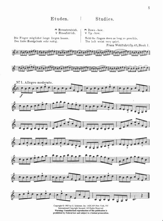 Franz Wohlfahrt - 60 Studies, Op 45 (Complete) - Violin - edited by Gaston Blay - Schirmer - Image 3