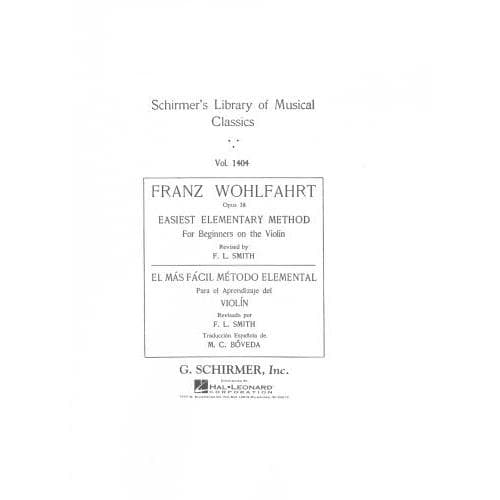 Wohlfahrt, Franz - Easiest Elementary Method for Beginners, Op 38 - Violin - revised by FL Smith - G Schirmer Edition - Image 2