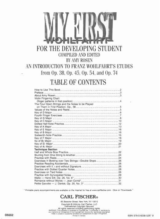 Franz Wohlfahrt - My First Wohlfahrt for Violin - Violin - edited by Amy Rosen - Carl Fischer - Image 2