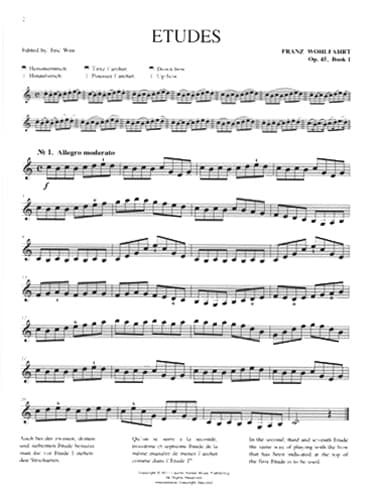 Franz Wohlfahrt - 60 Etudes for Violin, Op 45 Book 1 - Violin - Eric Wen - Lauren Keiser Publishing - Image 3