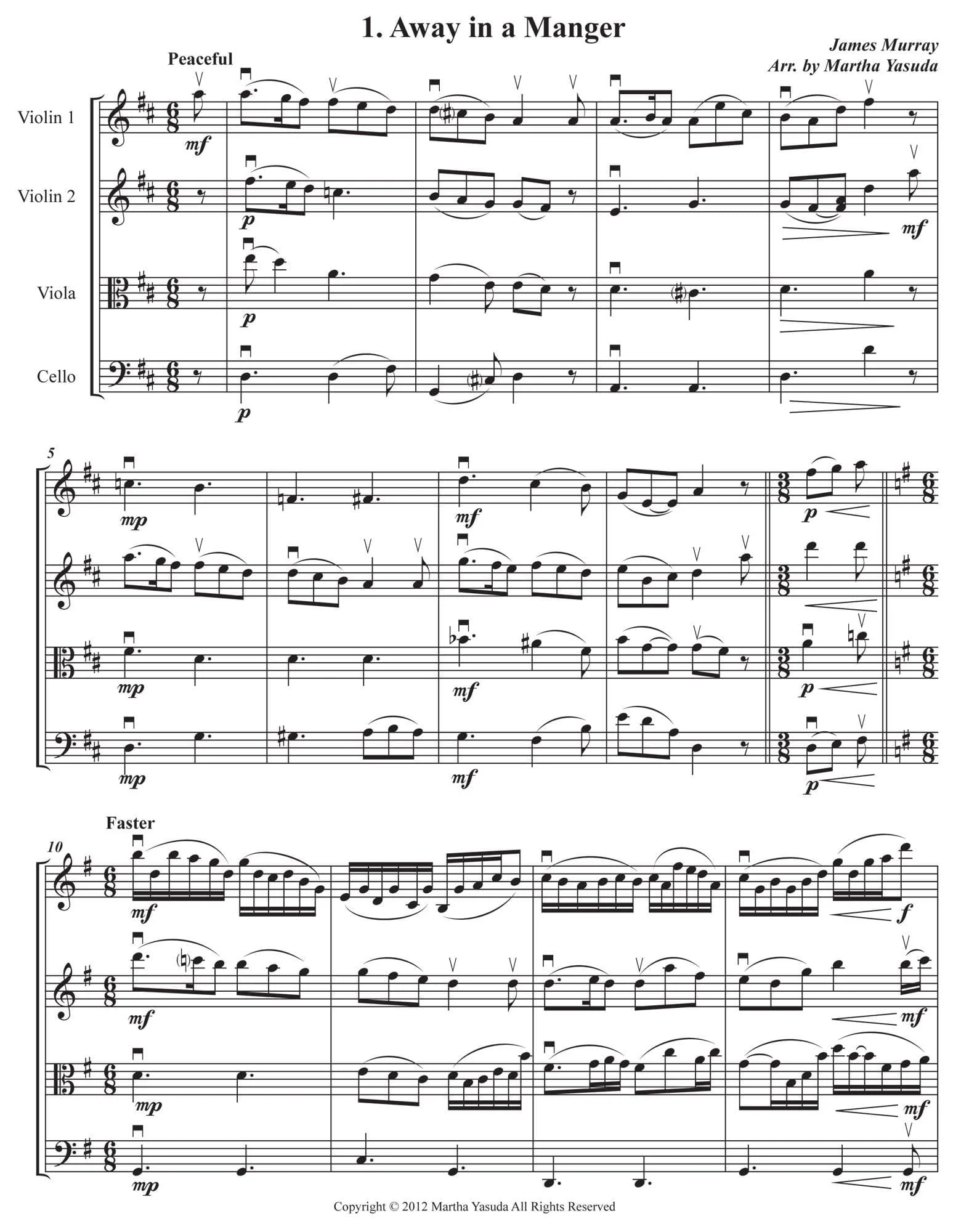 Yasuda - Christmas Melodies: Contemporary & Classical Arr. String Quartet, Volumes 1 & 2 - Dig. DL - Image 4