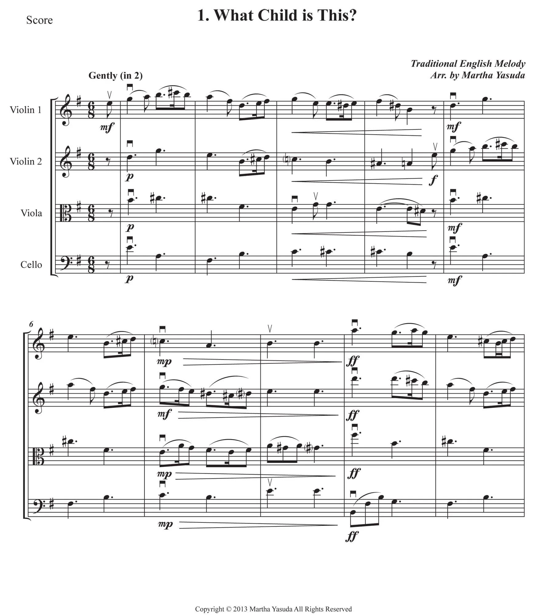 Yasuda - Christmas Melodies Contemporary & Classical For String Quartet Volume 2 - Dig. Download - Image 4