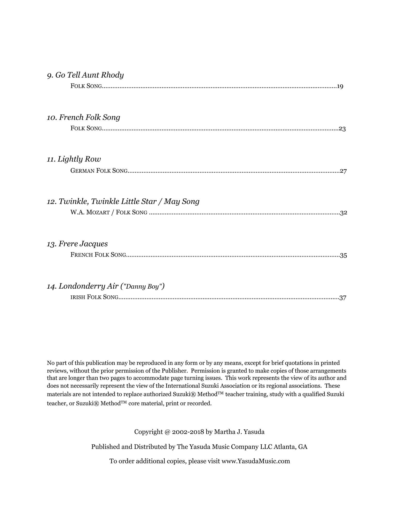 Yasuda - Contemporary & Classical Arr. for Violin Ensemble (with Accomp) - Dig. Download - Image 3