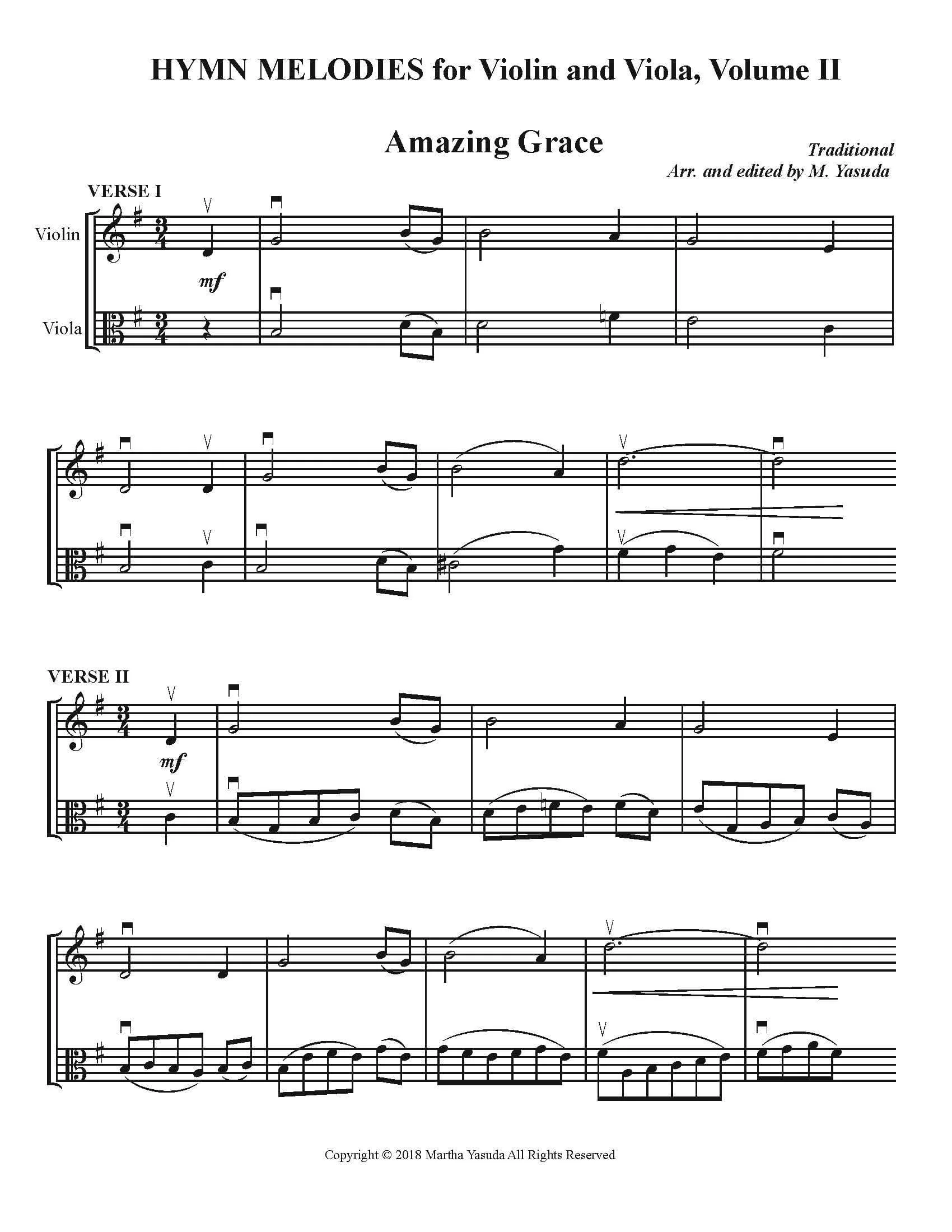 Yasuda Hymn Melodies Violin & Viola Vol 2 Digital - Image 2