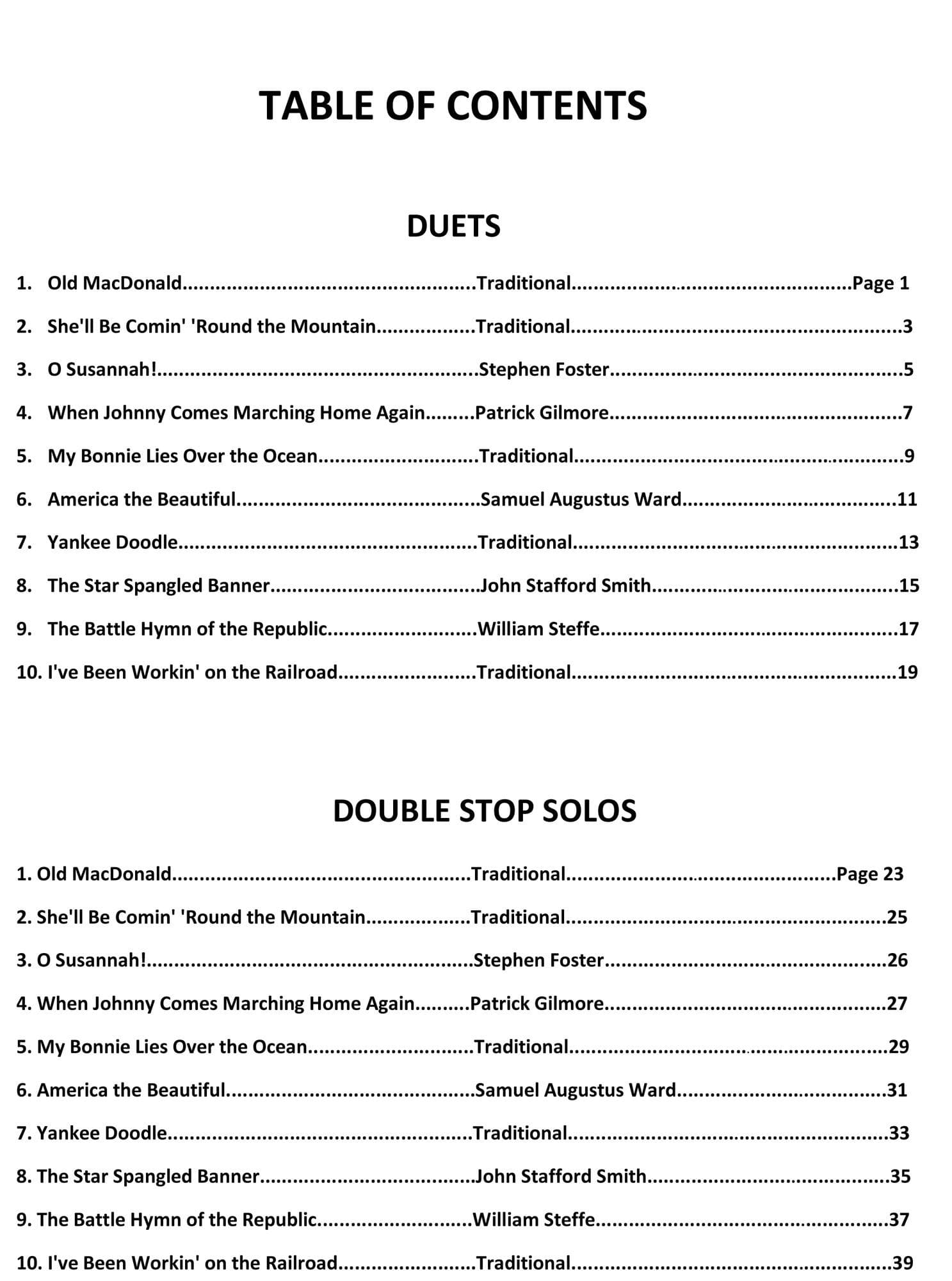 Yasuda, Martha - American Melodies: Double Stop Solos and Duets For Viola, Volume II - Digital Download - Image 2