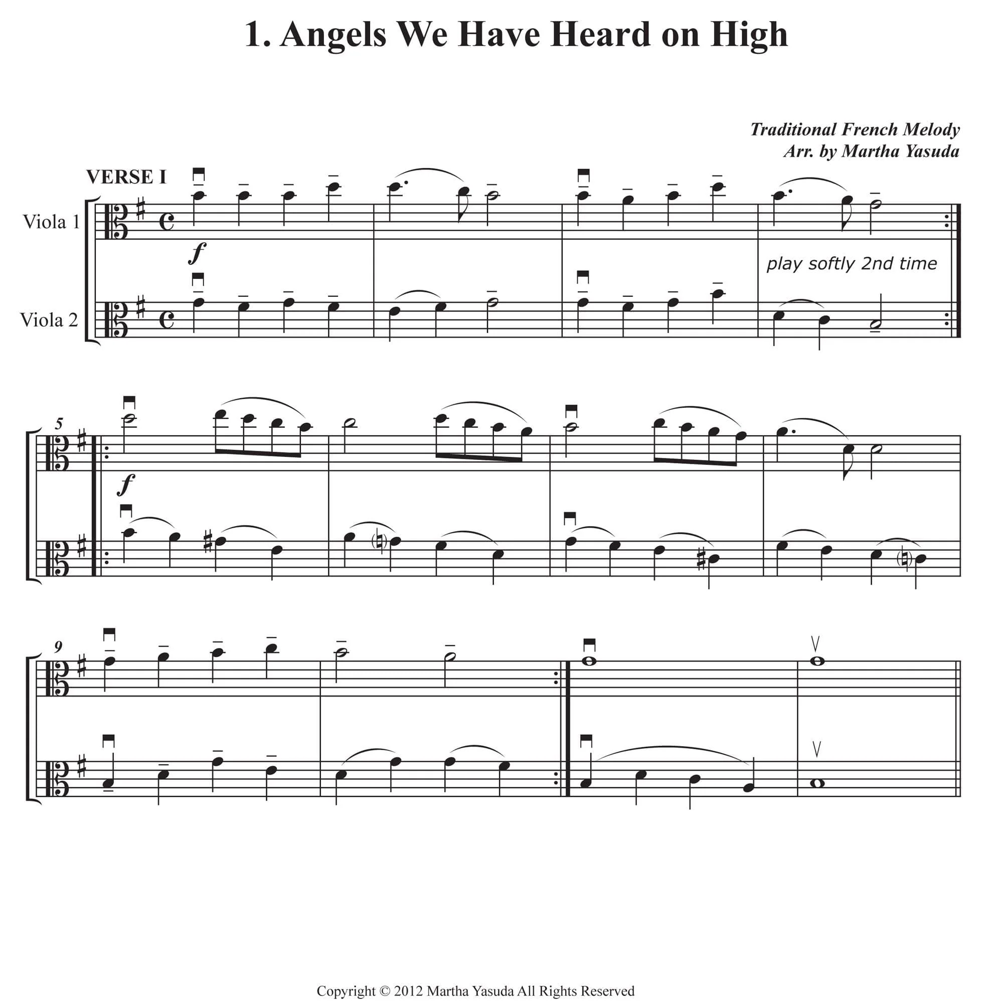 Yasuda, Martha - Christmas Melodies For Viola: Duets to the 3rd power - Digital Download - Image 3