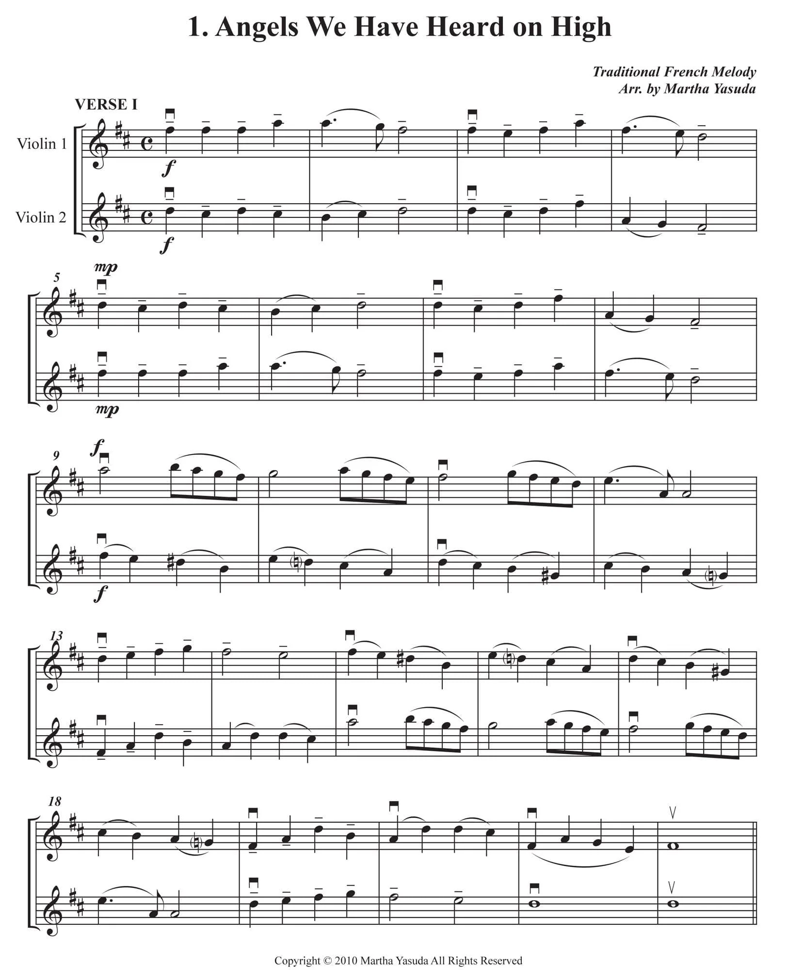 Yasuda, Martha - Christmas Melodies For Violin: Duets Cubed (Advanced) - Digital Download - Image 3