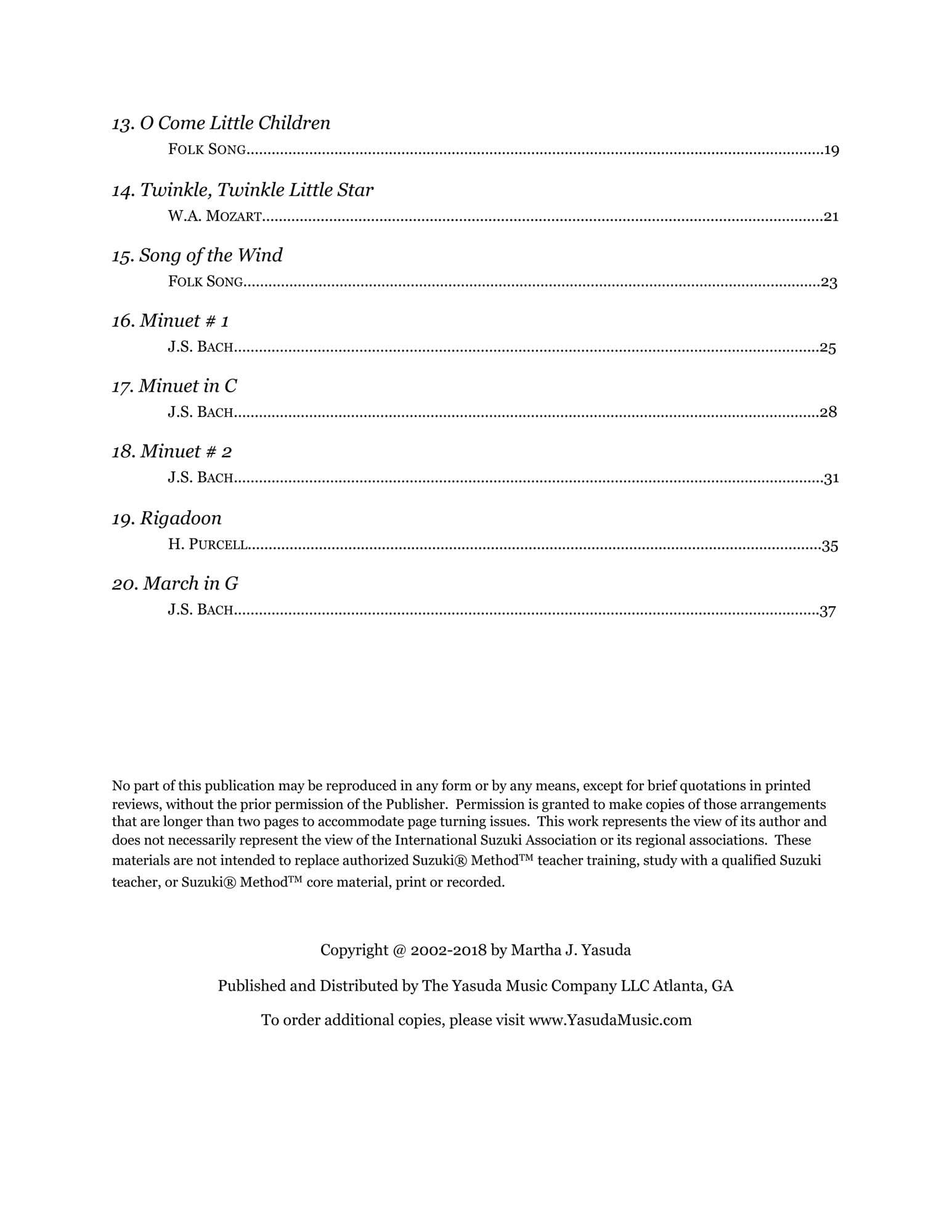 Yasuda, Martha - Flip-Flop Melodies For Cello and Violin, Volume I, 2nd Edition - Digital Download - Image 3