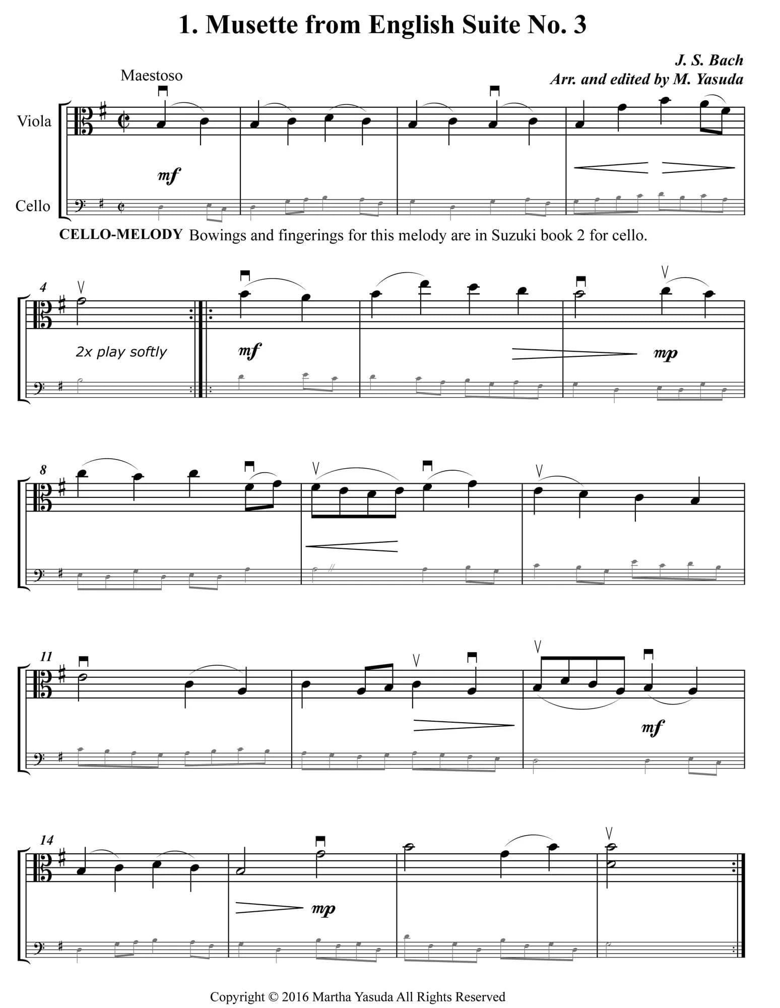 Yasuda, Martha - Flip-Flop Melodies For Viola And Cello, Volume II - Digital Download - Image 4