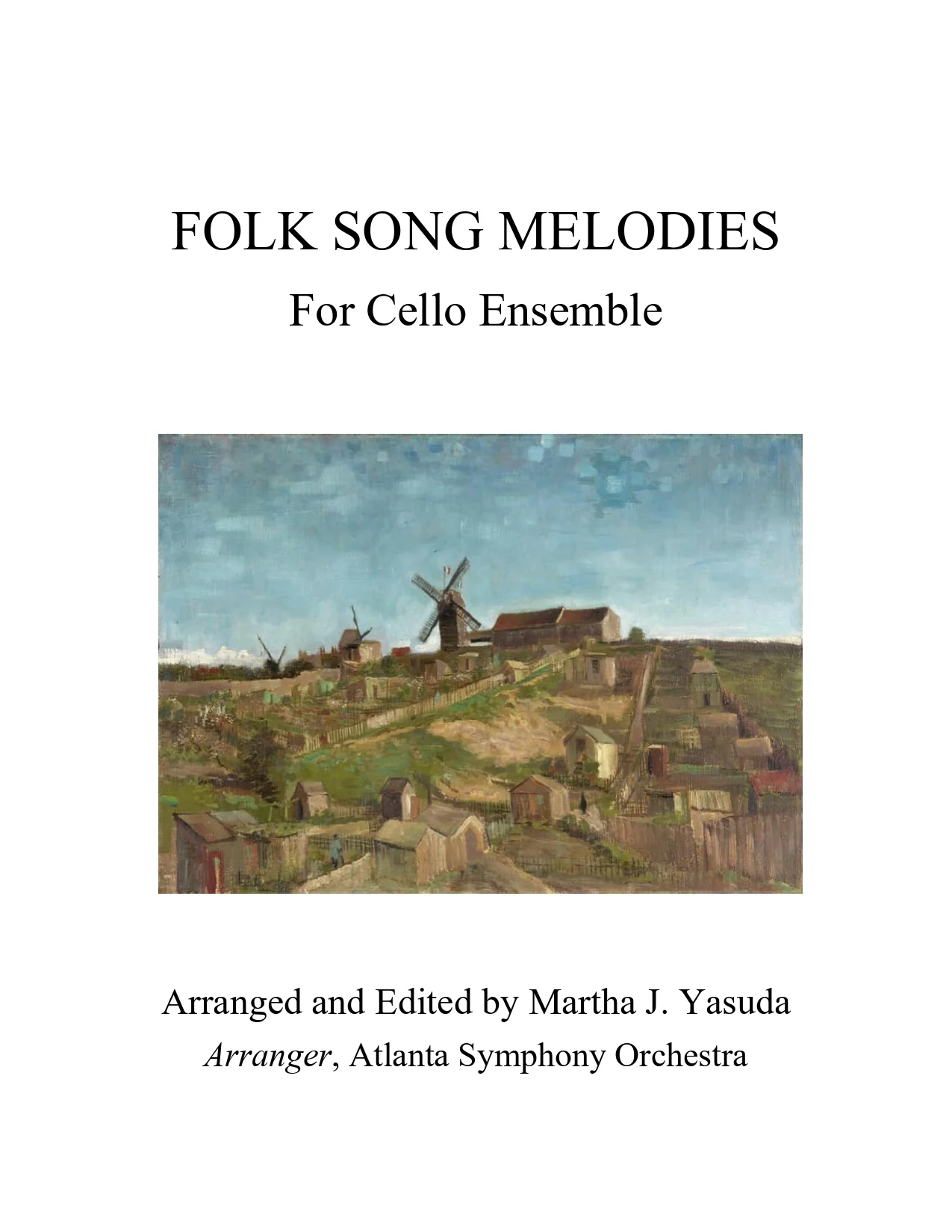 Yasuda, Martha - Folk Song Melodies For Cello Ensemble - Digital Download