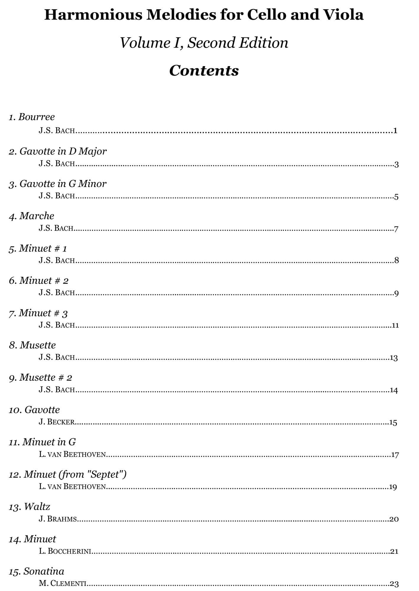 Yasuda, Martha - Harmonious Melodies for Cello (Melody) and Viola (Harmony) - Digital Download - Image 2