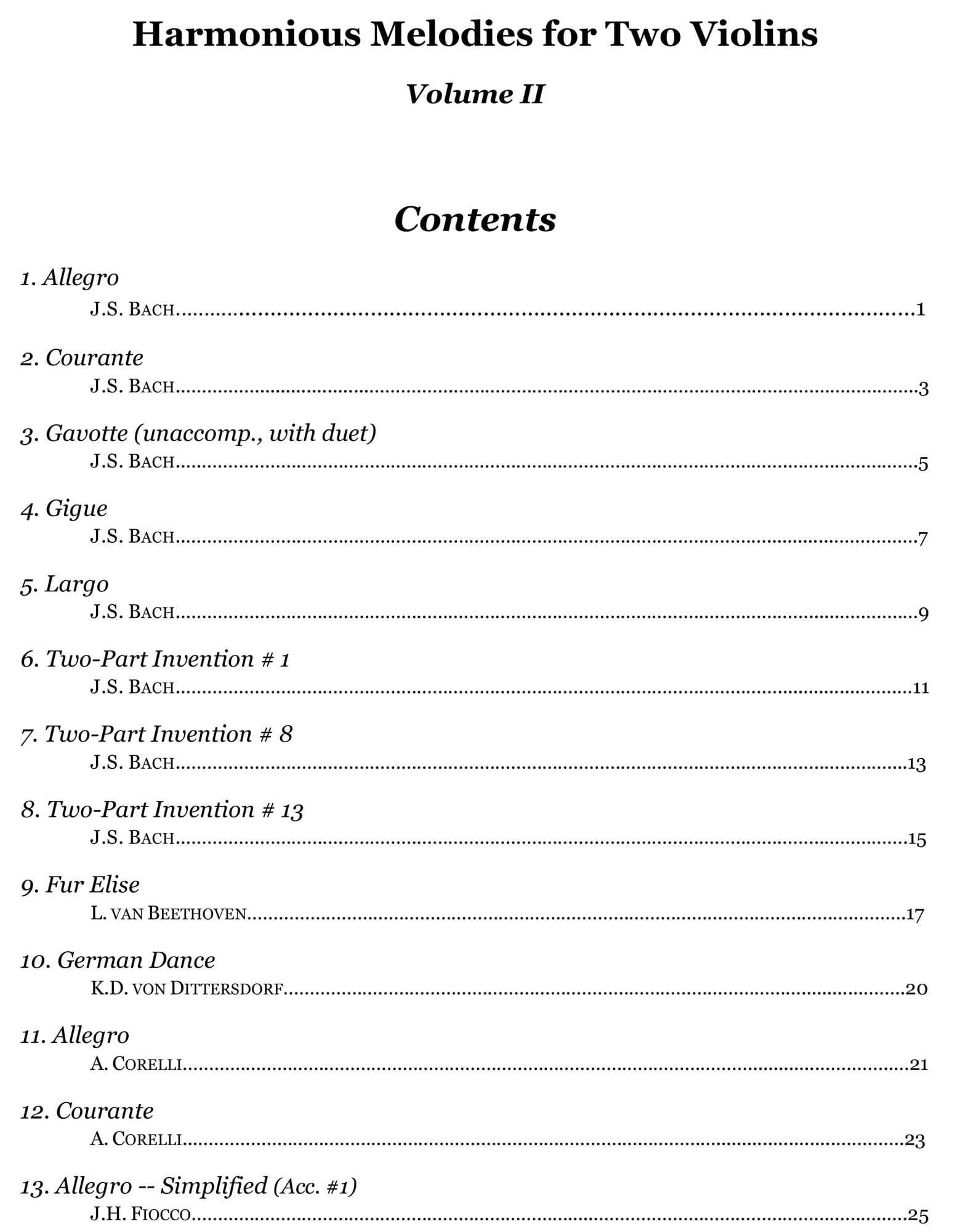 Yasuda, Martha - Harmonious Melodies For Two Violins, Volume II, 2nd Edition - Digital Download - Image 2
