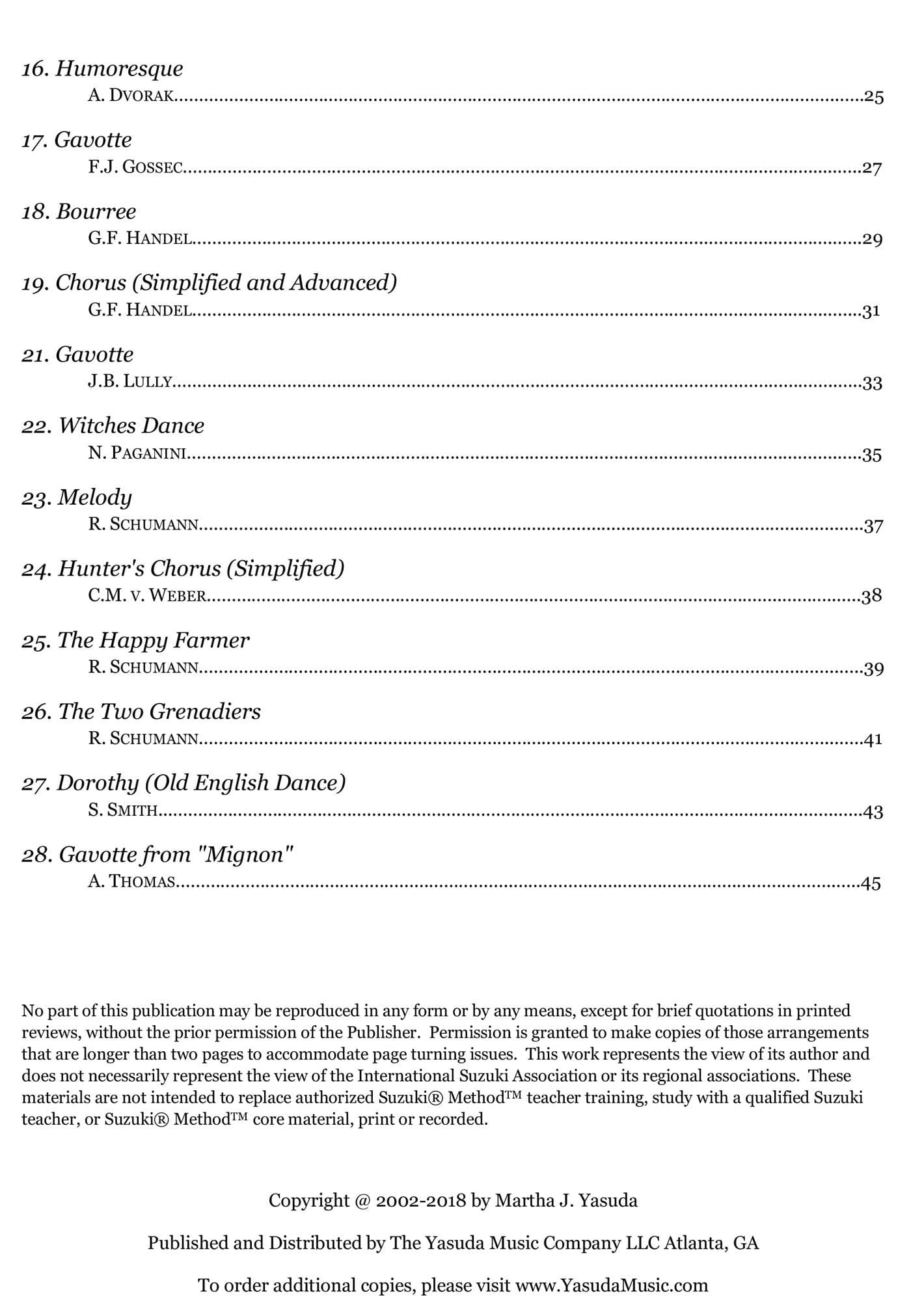 Yasuda, Martha - Harmonious Melodies For Violin and Cello, Volume I, 2nd Edition - Digital Download - Image 3