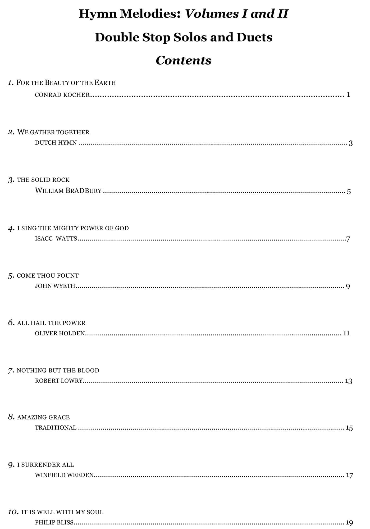 Yasuda, Martha - Hymn Melodies: Double Stop Solos and Duets For Violin, Volume I - Digital Download - Image 2