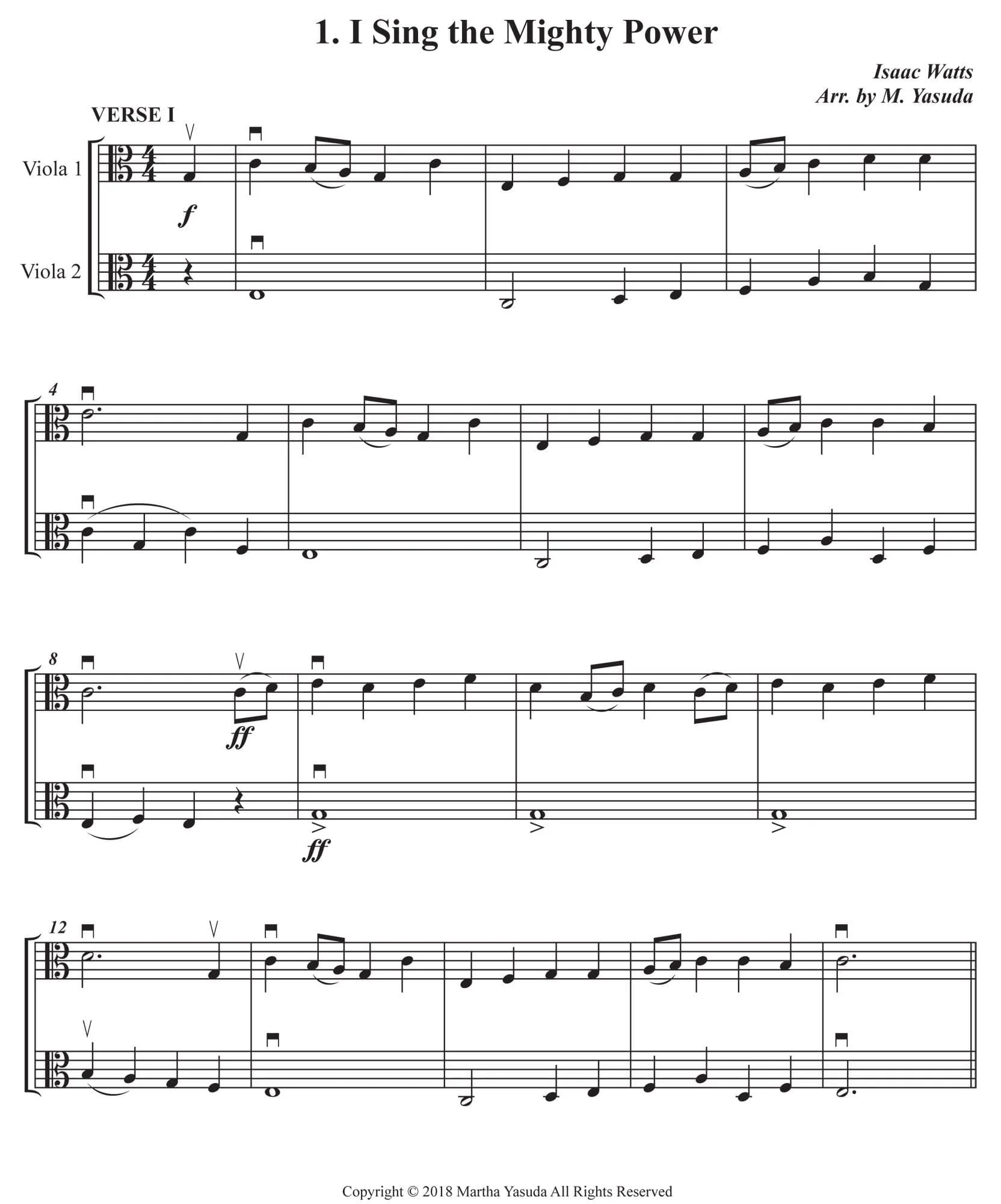 Yasuda, Martha - Hymn Melodies For Two Violas, Volume I - Digital Download - Image 5