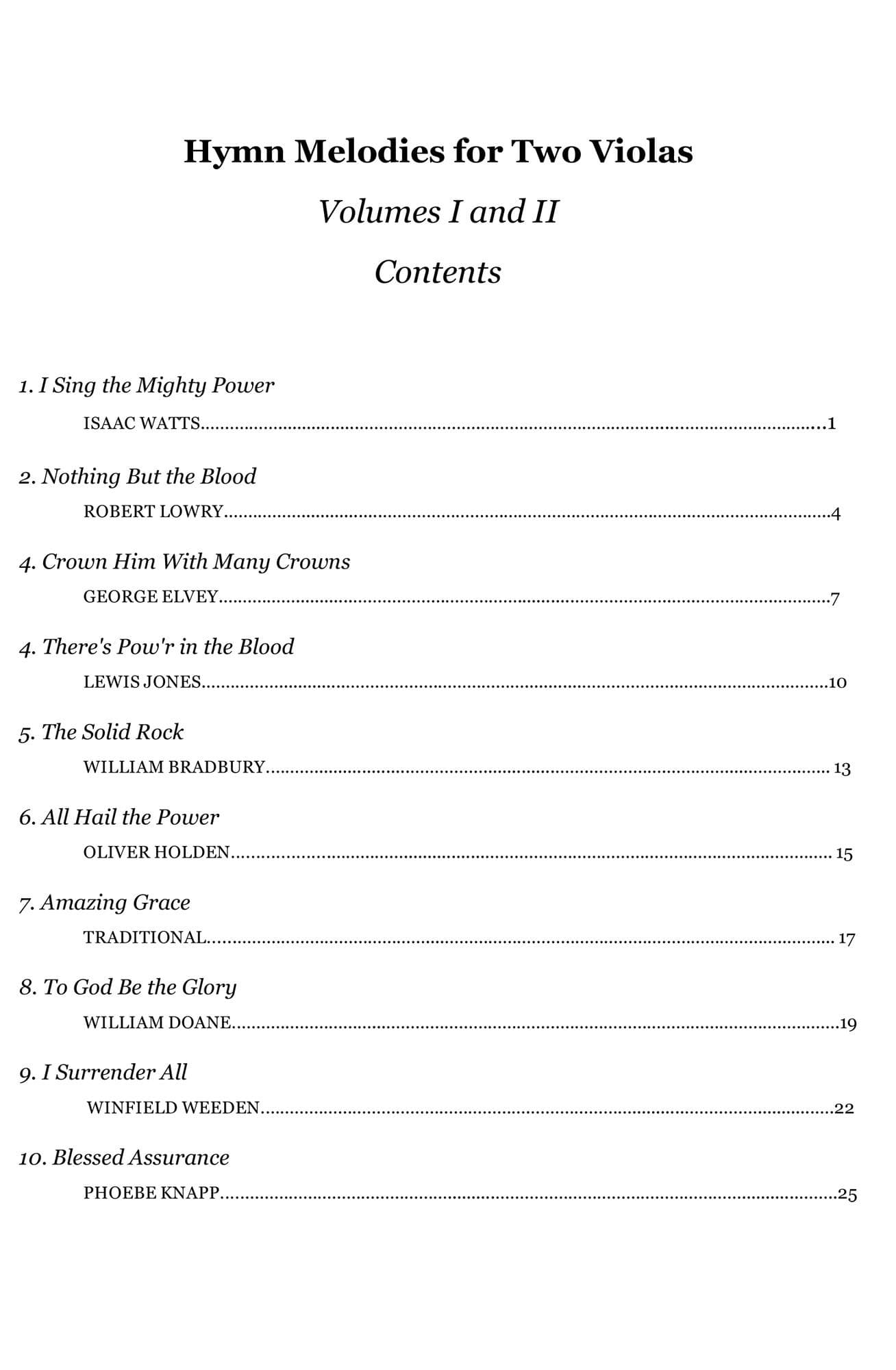 Yasuda, Martha - Hymn Melodies For Two Violas, Volume II - Digital Download - Image 3