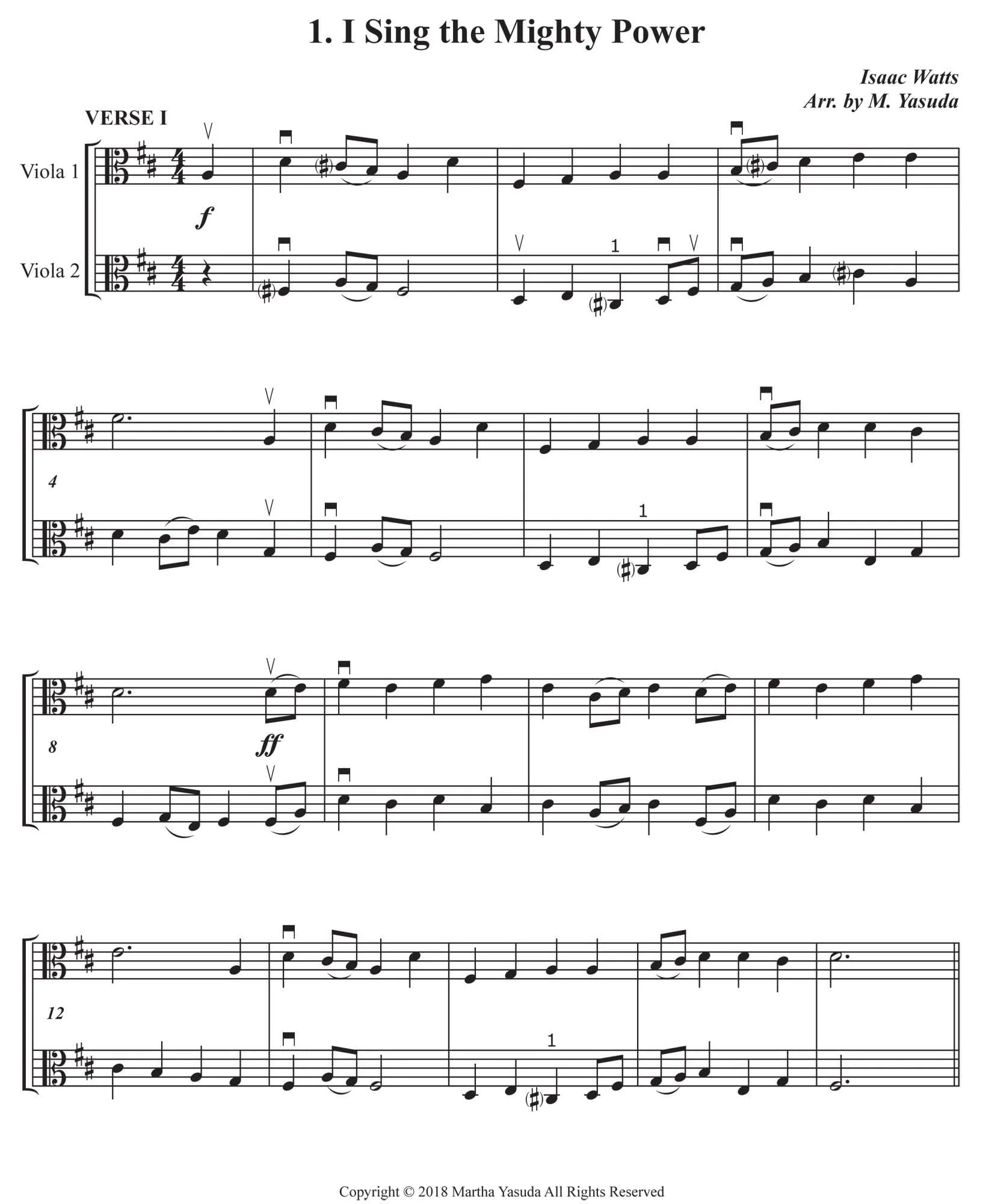 Yasuda, Martha - Hymn Melodies For Two Violas, Volume II - Digital Download - Image 5