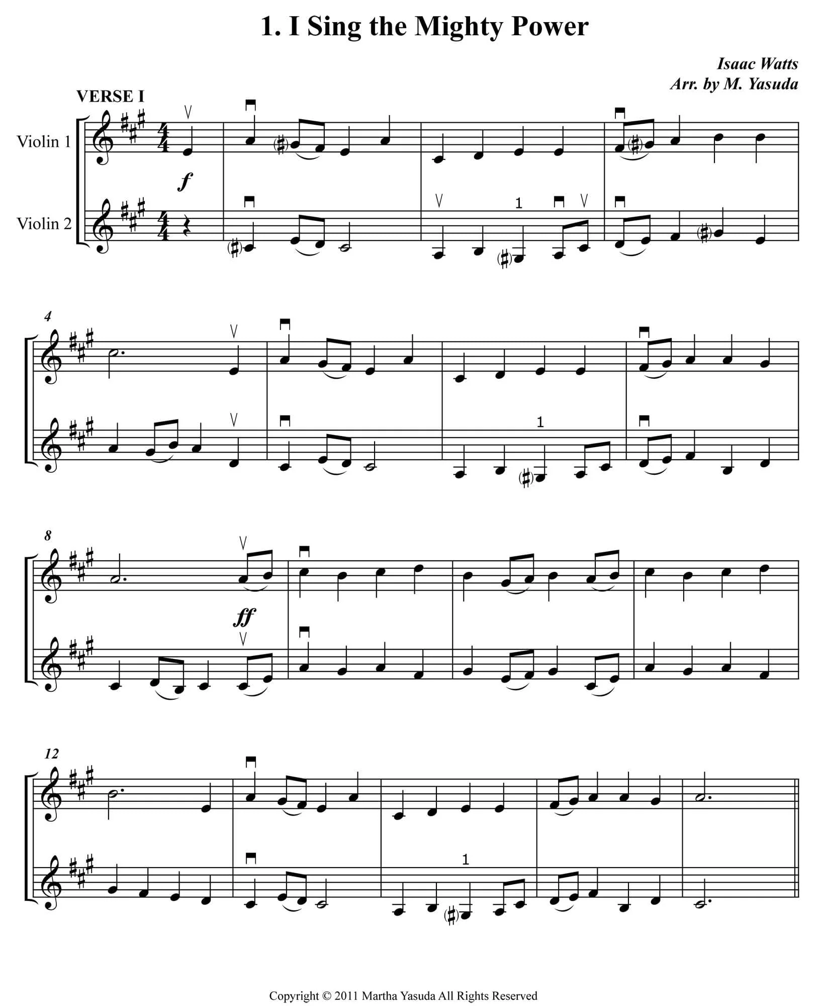 Yasuda, Martha - Hymn Melodies For Two Violins, Volume II - Digital Download - Image 4