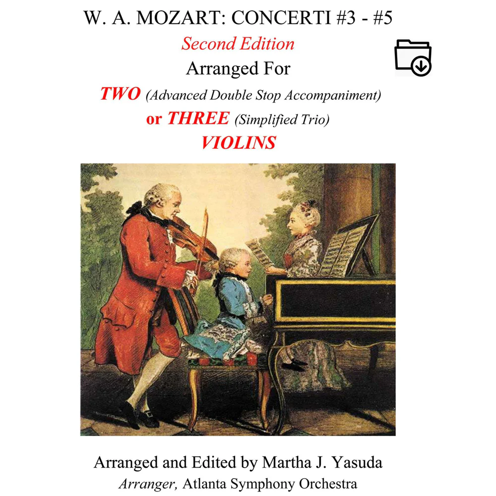 Yasuda, Martha - Mozart Concerti No. 3-5 for Two or Three Violins - Digital Download