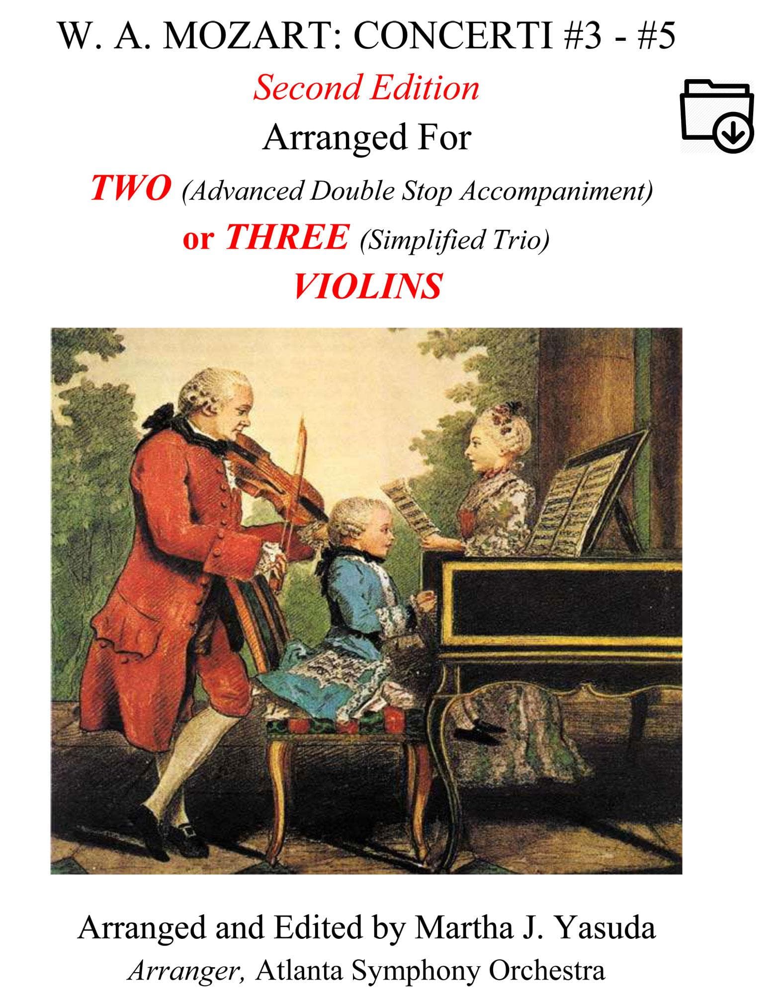 Yasuda, Martha - Mozart Concerti No. 3-5 for Two or Three Violins - Digital Download - Image 2