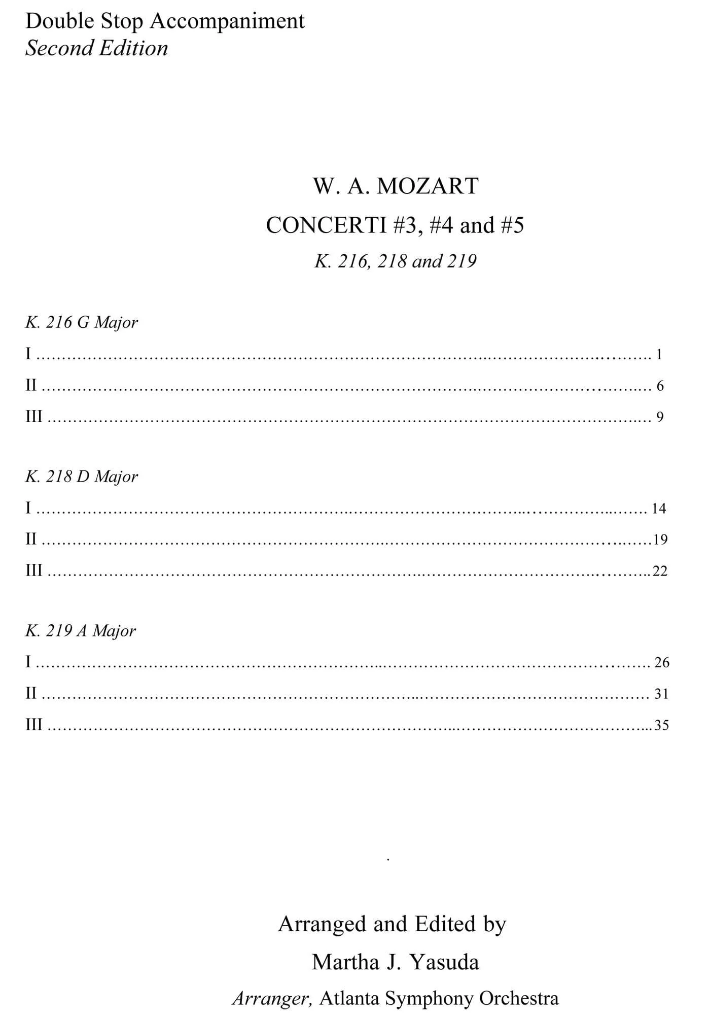 Yasuda, Martha - Mozart Concerti No. 3-5 for Two or Three Violins - Digital Download - Image 3