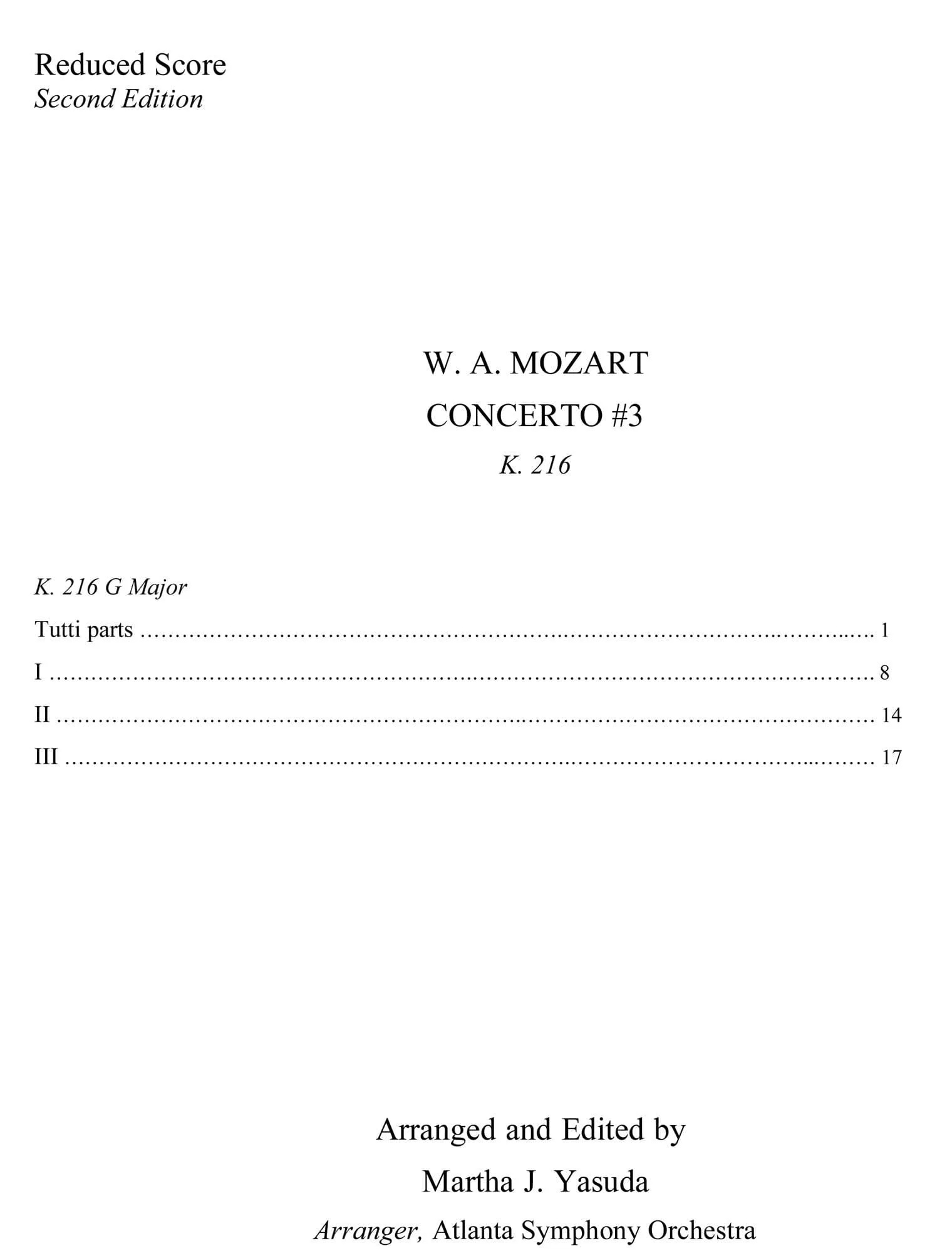 Yasuda, Martha - Mozart Concerti No. 3 for Two or Three Violins - Digital Download - Image 2