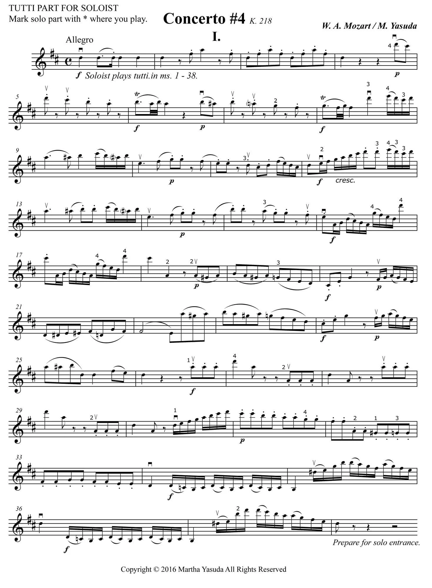 Yasuda, Martha - Mozart Concerti No. 4 for Two or Three Violins - Digital Download - Image 3