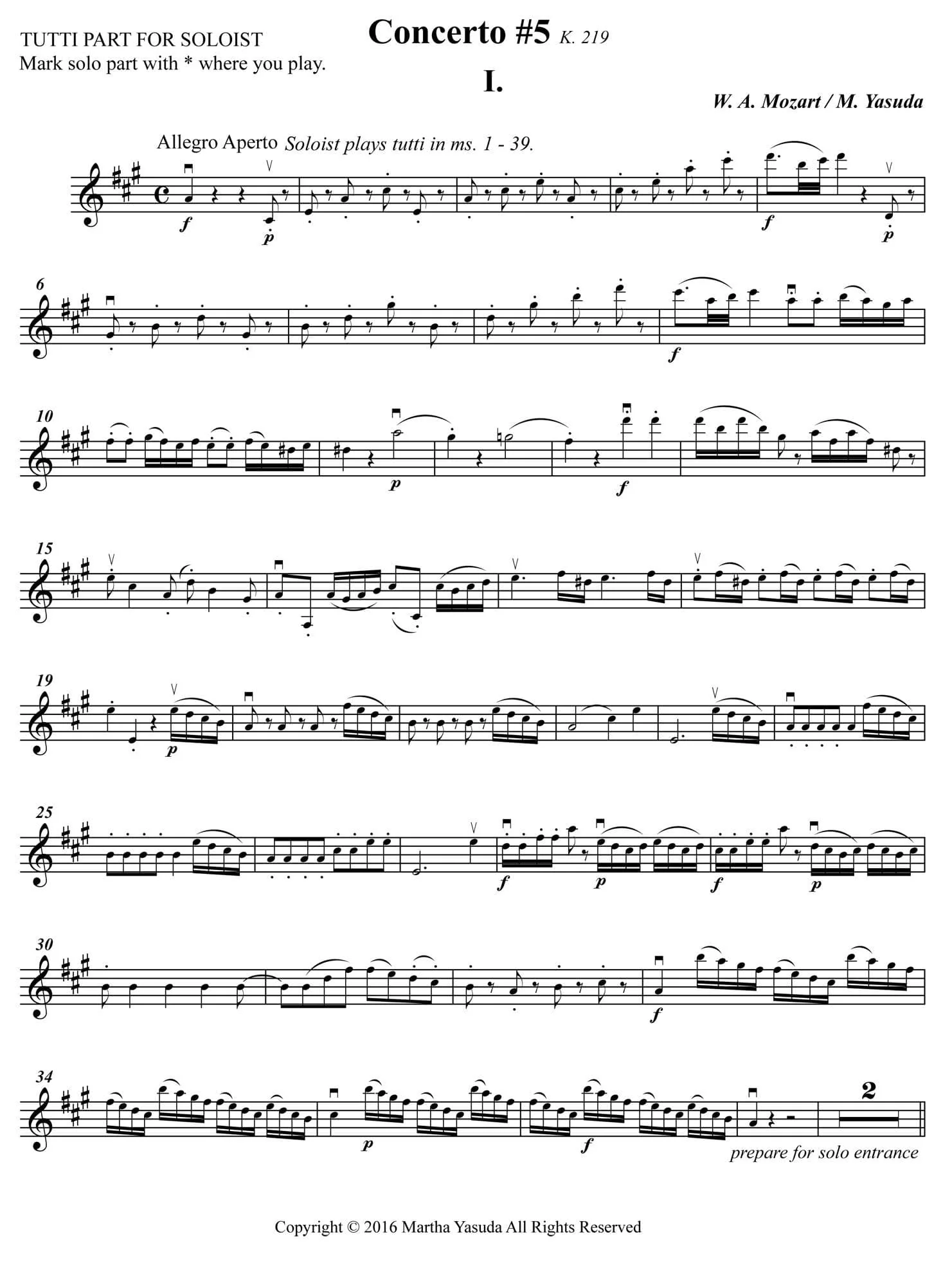 Yasuda, Martha - Mozart Concerti No. 5 for Two or Three Violins - Digital Download - Image 3