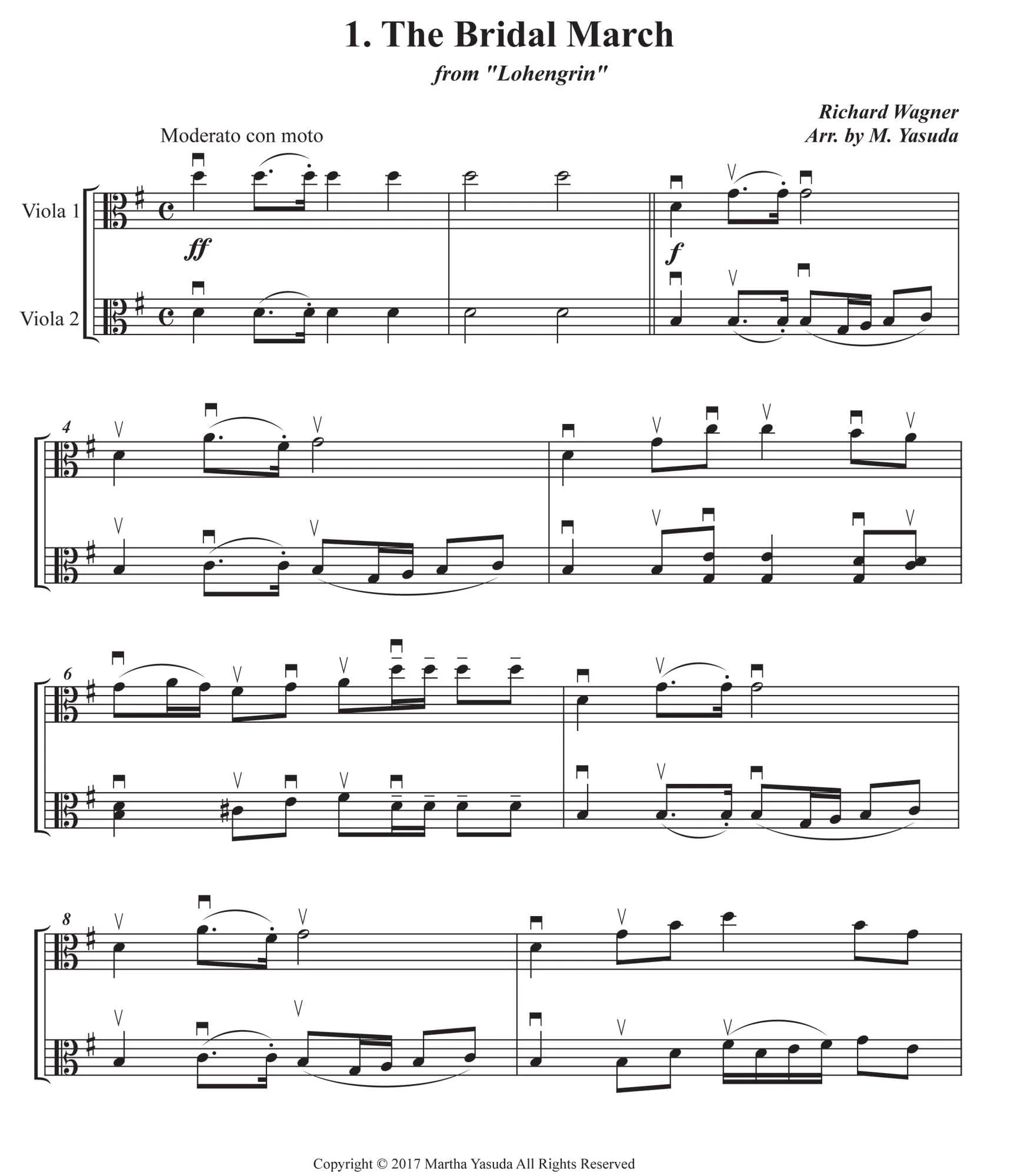 Yasuda, Martha - Wedding Melodies For Two Violas - Digital Download - Image 5