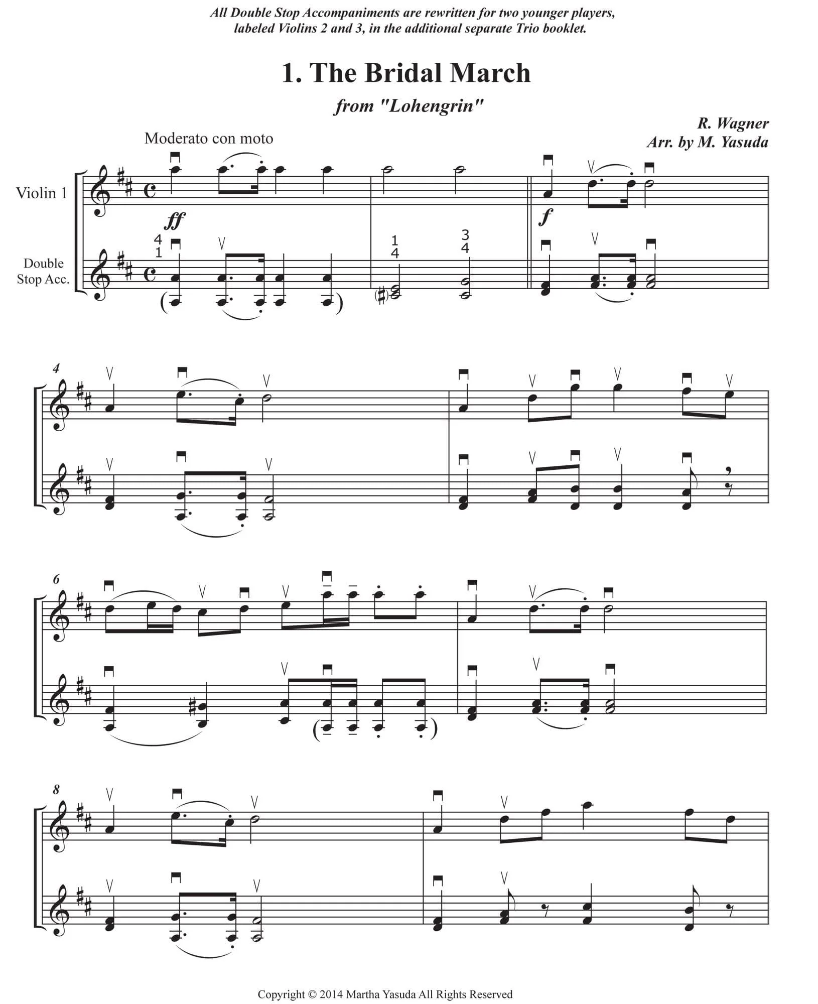 Yasuda, Martha - Wedding Melodies For Violin, Duet or Trio - Digital Download - Image 5