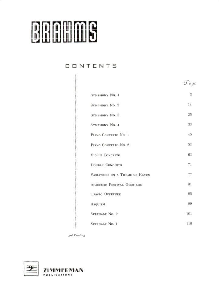 Zimmerman, Oscar - Orchestral Works of Brahms For Double Bass - Image 2