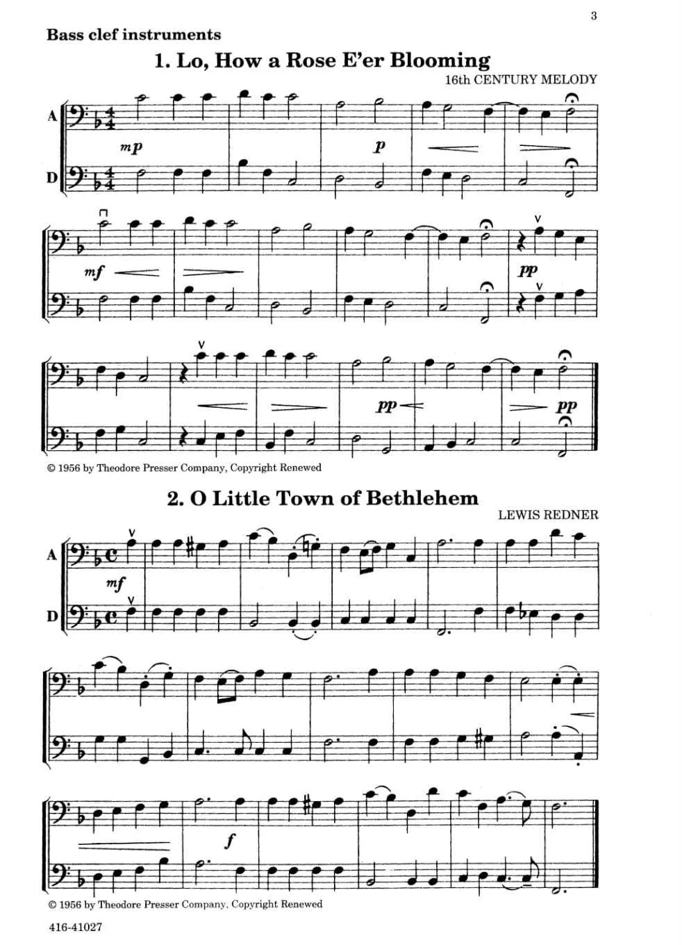 Zimmerman, Ruth L - Play a Song of Christmas, for Cello Published by Theodore Presser Company - Image 3